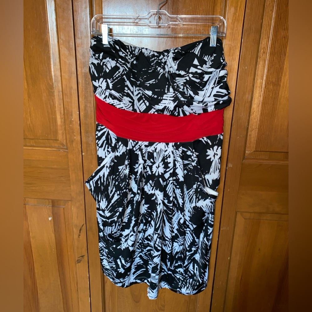 JFW padded strapless, formal mini dress Y2K